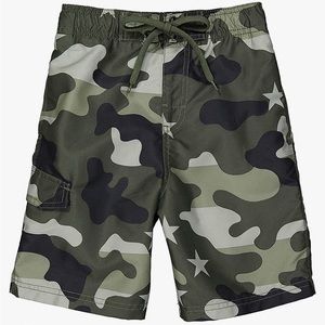 Kanu Surf Toddler Boys' Avalon Quick Dry UPF 50+ Beach Swim Trunk, Camo Flag 3T